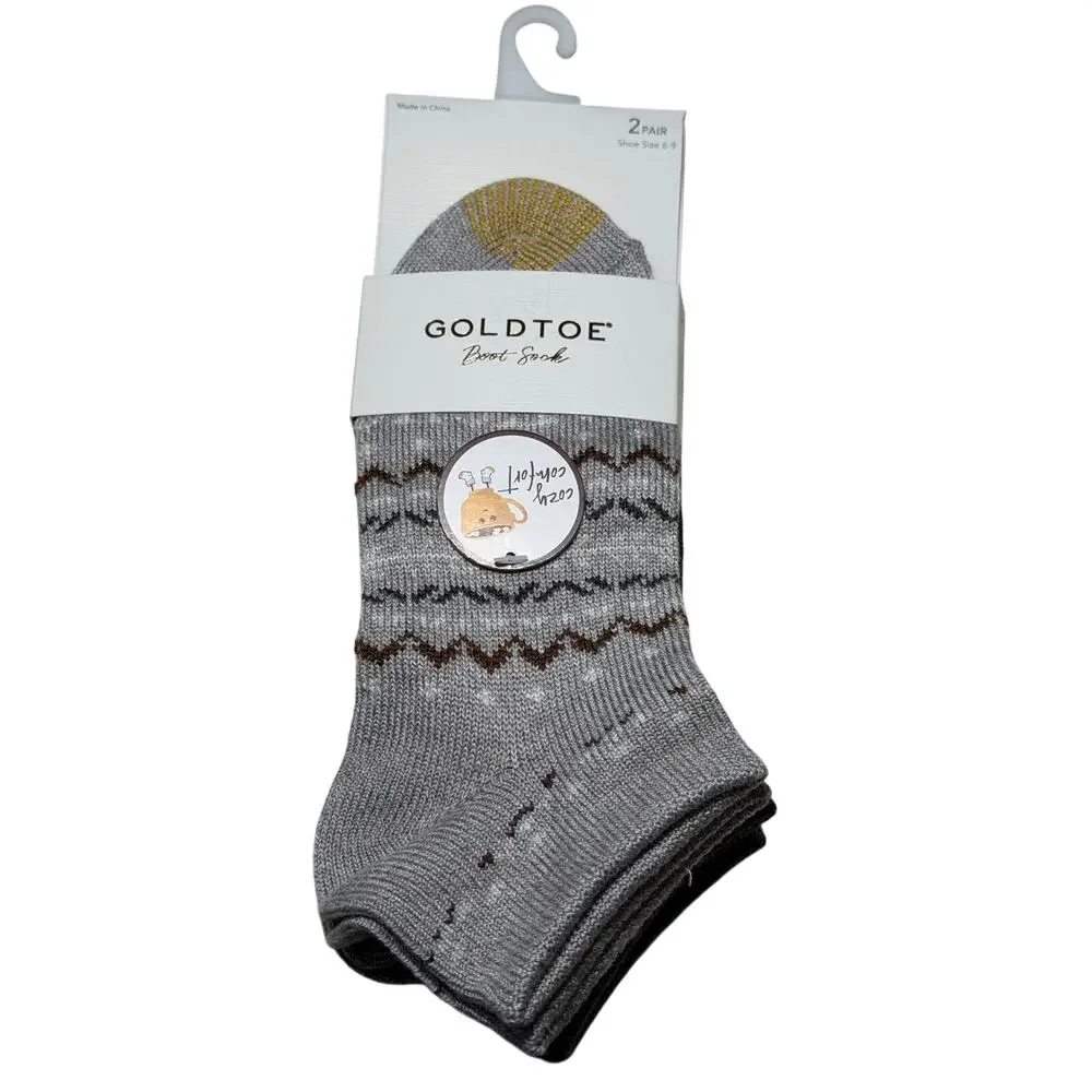 Women’s Gold Toe 2pk low cut Boot Sock Sz 6-9